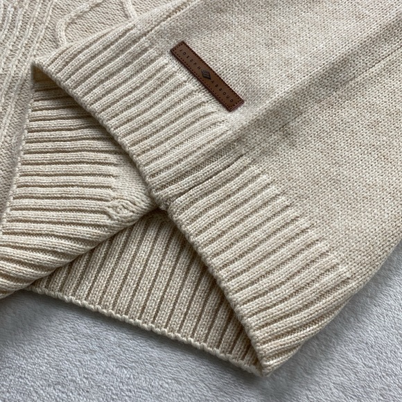 Joseph Abboud Cable/Shaker Knit Mock Neck LS Quarter Button Pullover Sweater - Picture 11 of 16